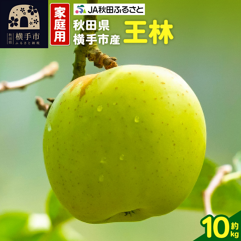 秋田県横手市産 りんご 王林 家庭用 約10kg