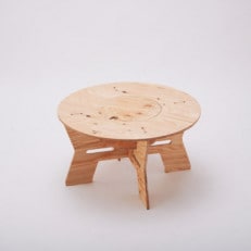 THE BARA +BARAの七輪囲いRoundアウトドアテーブル カラー:ナチュラル【1326227】