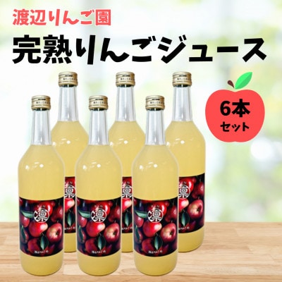 【完熟りんごジュース】6本セット◆渡辺りんご園◆矢板産◆100%りんごジュース【1622749】