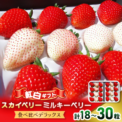 紅白ギフト!スカイベリー ミルキーベリー 食べ比べデラックス【配送不可地域：離島・沖縄】【1389620】