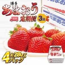 2023年2月発送開始『定期便』博多あまおう4パック3回定期便【2023年2~4月】全3回【配送不可地域:離島】【5123595】