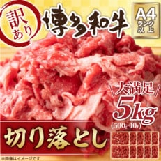 訳アリ!【A4~A5】博多和牛切り落とし 5kg(500g×10パック)(岡垣町)【配送不可地域:離島】【1370399】