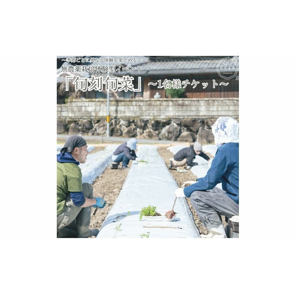 『旬刻旬菜』参加チケット(1名様)家庭菜園のお悩みをプロ農家に相談できるランチ付き農業体験 / なつかしいみらいサービス 送料無料 チケット 無農薬栽培 農業体験 家庭菜園 ふるさと納税 奈良県 宇陀市
