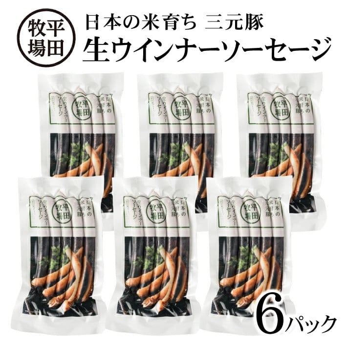 SA1339　【平田牧場】 三元豚 生ウインナーソーセージ　140g×6パック