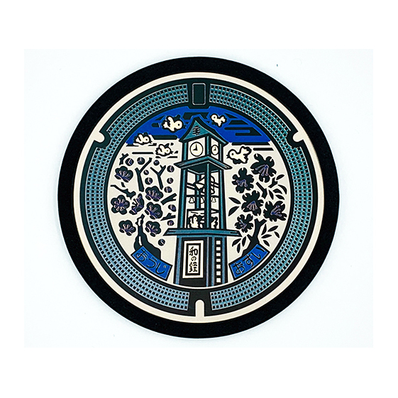 チタン製ミニチュアマンホール『王寺町』1枚 雑貨 日用品