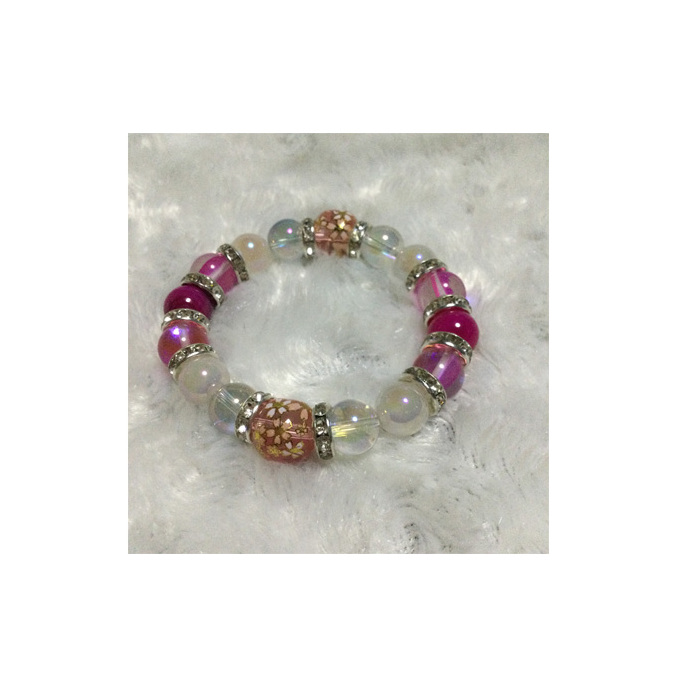 天然石パワーストーンブレスレット（9） アクセサリー 金桜模様 和風 ピンク 普段使い 小物 ファッション小物 