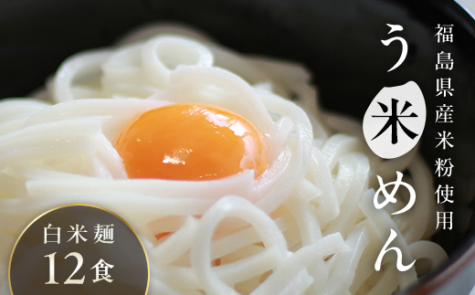 グルテンフリー 米粉で作った麺「う米めん」12食入り F21T-242