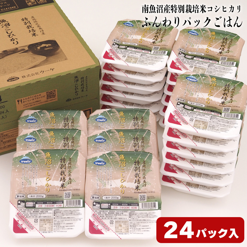 早い!簡単!美味しい!ふんわりパックごはん200g×24パック