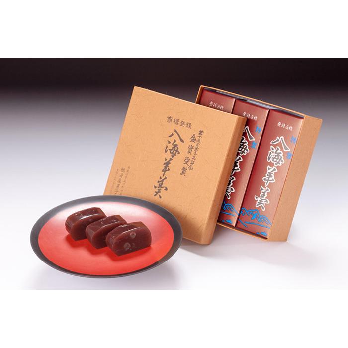 さっぱり味で食べやすい八海羊羹(14cm)3本入