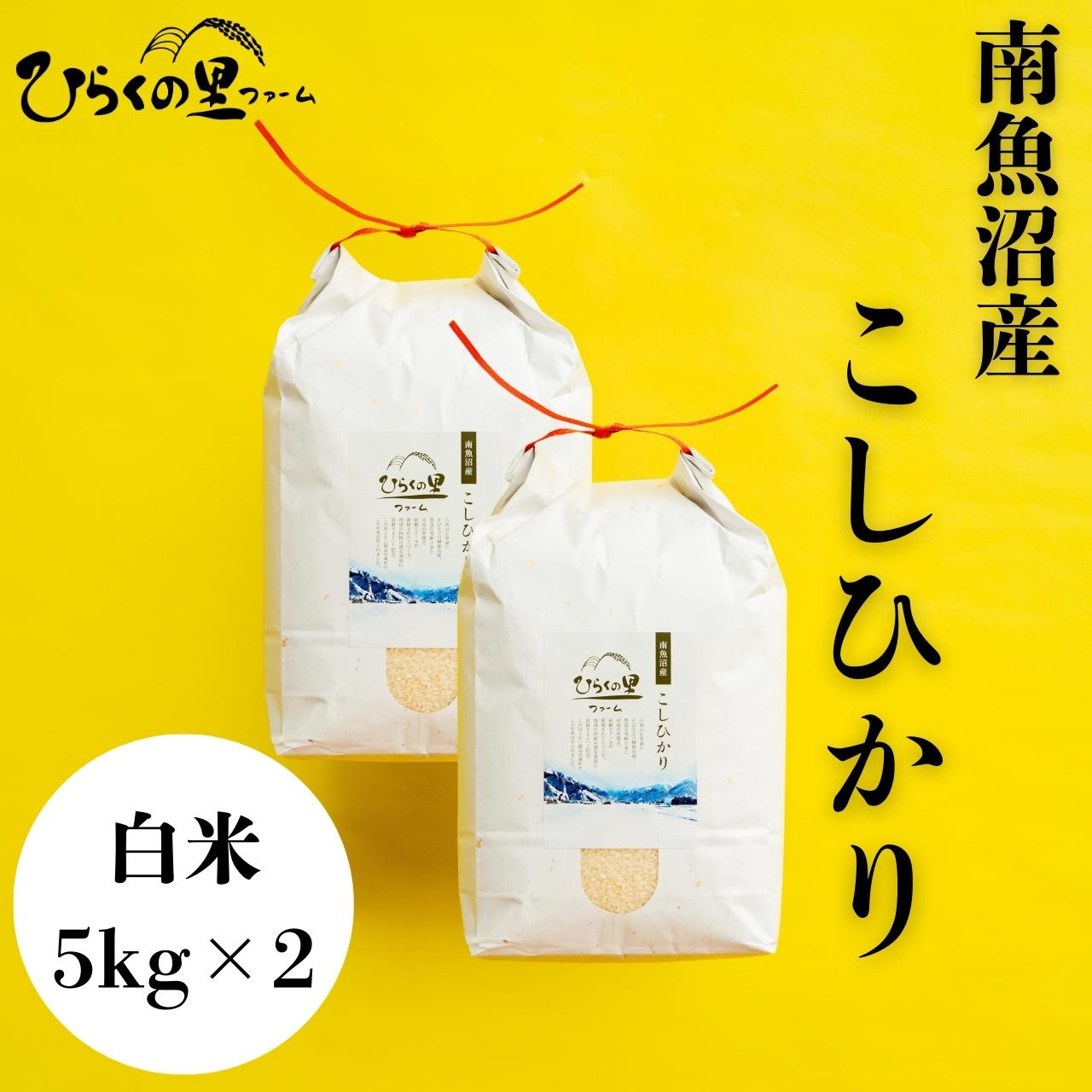 【令和7年産新米予約】最高金賞 南魚沼産コシヒカリ 白米5kg×2 もっちり甘い！ ひらくの里ファーム【2025年11月上旬より順次発送予定】