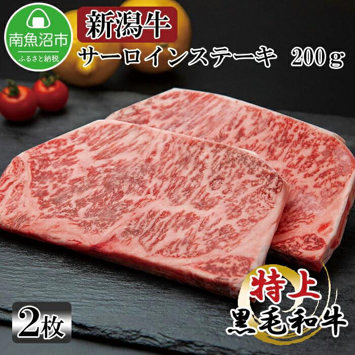新潟牛 南魚沼産 にいがた 黒毛和牛 サーロインステーキ 200g×2枚 2人前 新潟県 南魚沼市