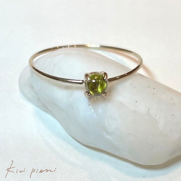 【15号】【天然石ジュエリー】 ペリドット k10(10金）リング◇ ※着日指定不可