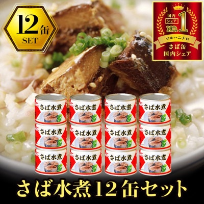 マルハニチロ さば水煮(国産)缶詰 190g×12缶 ふるさと納税【1658808】