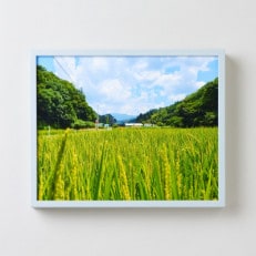 GOSHIKI FRAME【夏空・Mサイズ】(町産ヒノキのフォトフレーム)【1297452】