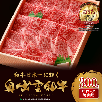 奥出雲和牛肩ロース焼肉用300g(飯南町)【配送不可地域:離島】【1292340】