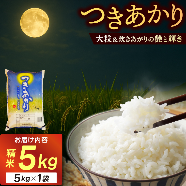 精米 5kg つきあかり【令和7年産】お米 米 ご飯 城里町 桂農産【配送不可地域:離島】 (AX005)