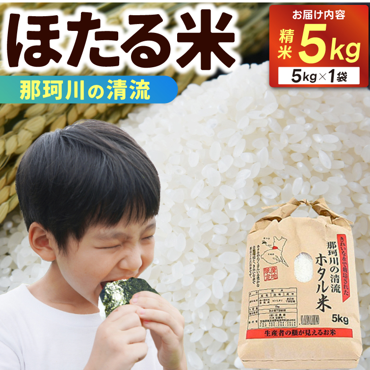 精米 5kg ほたる米【令和7年産】お米 米 ご飯 城里町 桂農産 \那珂川の清流ホタル米/【配送不可地域:離島】 (AX009)