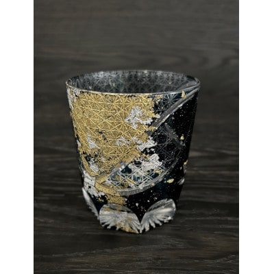 箔舞切子002 ダークブルー【1627744】