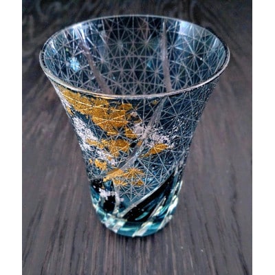 箔舞切子023 ダークブルー【1627808】