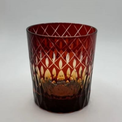 琥珀塗り切子(003)‐レッド【1627998】