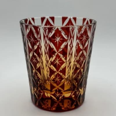 琥珀塗り切子(012)レッド【1632616】