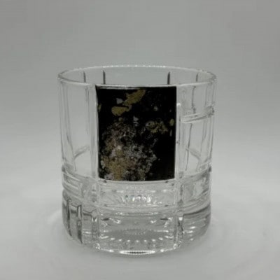 ウィスキーグラス　古代(金箔)　漆黒【1632994】