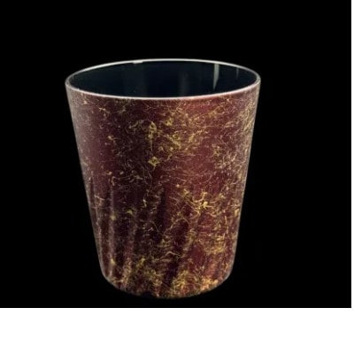 ロックグラス315　乱糸(マット仕上げ)赤溜【1633719】