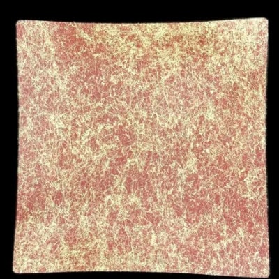 波スクエアプレート L　乱糸(マット仕上げ)本朱【1639116】