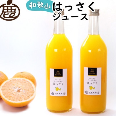 無添加はっさくジュース720ml×2本【柑橘果汁100%ストレートジュース】【配送不可地域:離島・北海道・沖縄】【1641433】