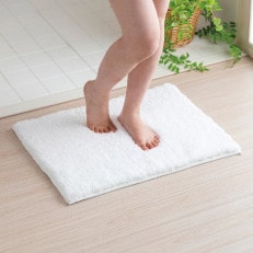 思わず頬ずりしたくなるバスマット プレミアム45×60cm　ホワイト【1255581】