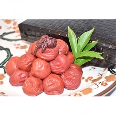 高級南高梅しそ漬梅400g入 紀州塗箱 網代模様仕上【1150016】