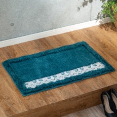 北欧フィンランドの「幸せを運ぶ鳥」小鳥柄の玄関マット　ブルー【1255844】