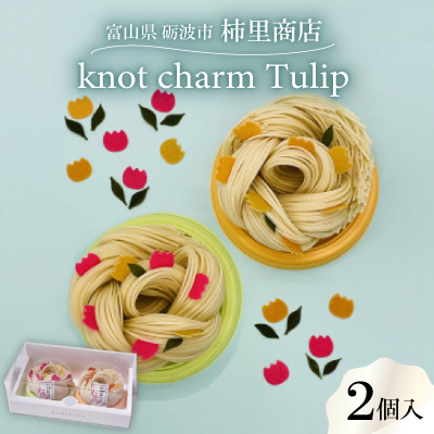 富山県砺波市　柿里商店　手延べ素麺「knot charm Tulip」お花もお召し上がりいただけます【1612315】