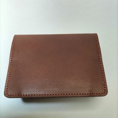 ハンドメイド　牛革名刺入れ(こげ茶)【1136716】