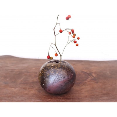 備前焼 一輪差し(たま)・サンギリ h2-119【1613275】