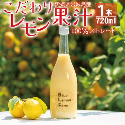 愛媛 ブルーレモンファームのレモン果汁 720ml 1本【1489703】