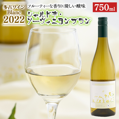 多古ワイン 2022 Blanc(ブラン)シャルドネ・ソーヴィニョンブラン【白ワイン】750ml【配送不可地域:離島】【1617460】