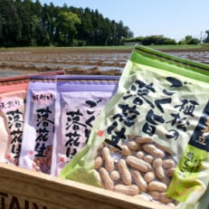 千葉特産 高級品種[千葉半立]植松のごく旨落花生 4種詰め合わせセット[配送不可地域:離島・沖縄]