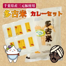ご飯にはやっぱりカレー!「多古米コシヒカリ2kg」と「元気豚キーマカレー150g×6」セット【配送不可地域:離島】【1491087】