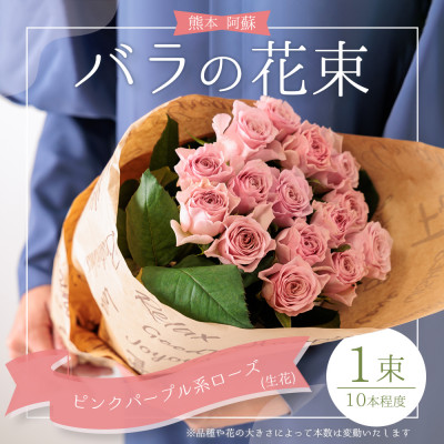 バラの花束(ピンクパープル系)1束10本【配送不可地域:離島】【1228241】