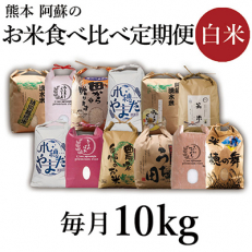 【毎月定期便】阿蘇の美味しいお米 10kg×全12回【4005611】