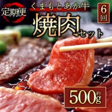 【毎月定期便】【GI認証】くまもとあか牛 焼肉用約500g(阿蘇市)全6回【配送不可地域:離島】【4053037】