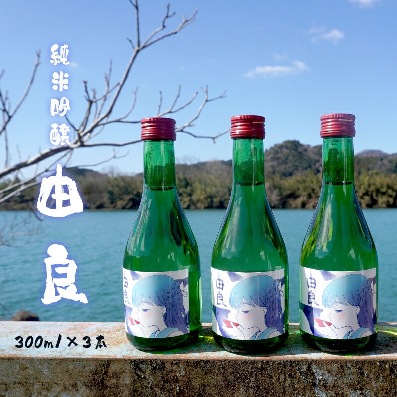 純米吟醸 由良 300ml×3本 日本酒 辛口 地酒 限定パッケージ