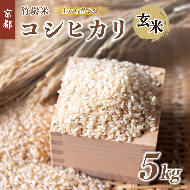 [新米9月末発送] 特別栽培米 竹炭米 コシヒカリ 5kg 玄米 令和6年産 数量限定 米 こしひかり 農家直送 新米 お米 ごはん 竹炭 有機肥料 米