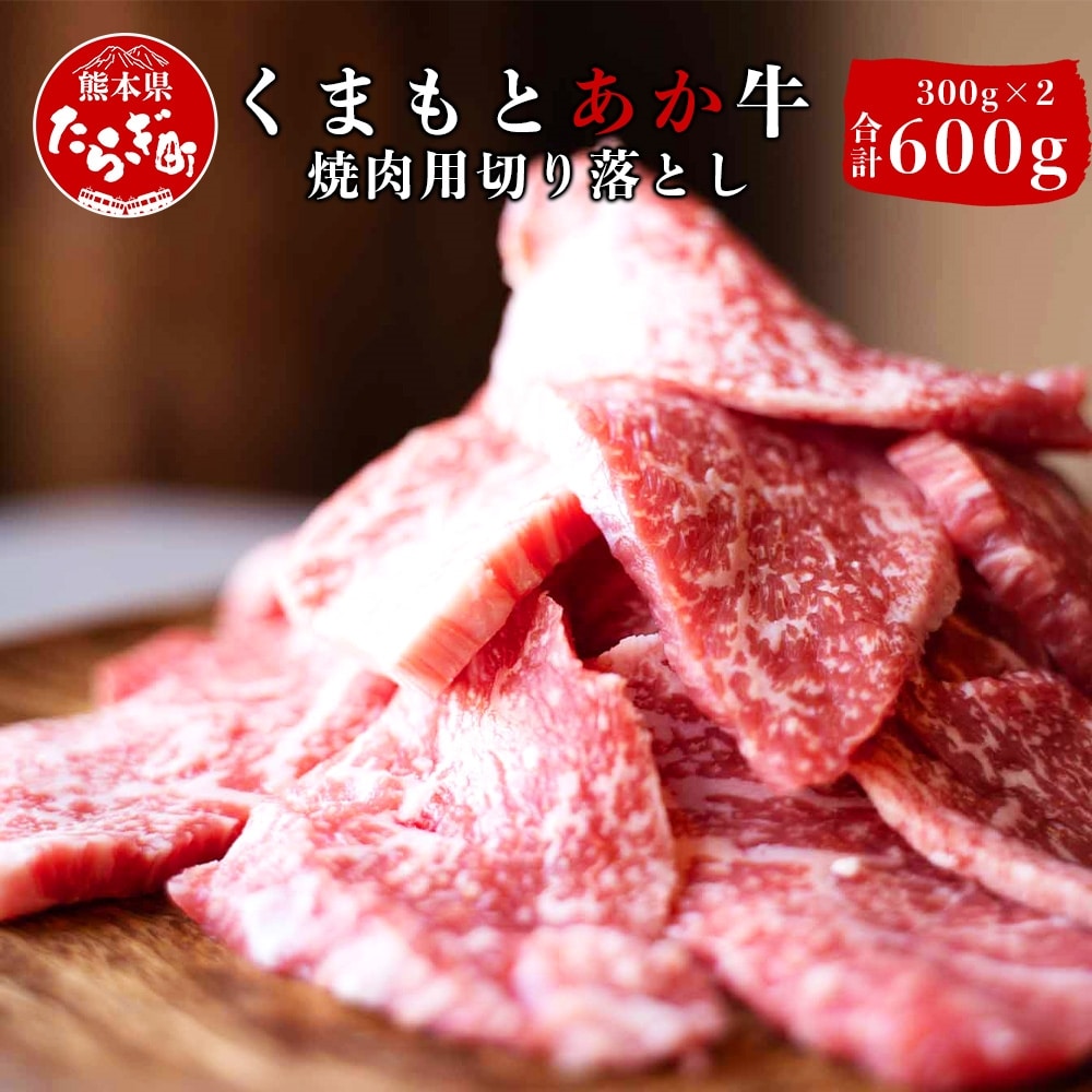 【あか牛】 くまもとあか牛 焼肉用 切り落とし 300g×2パック <計600g> 【 熊本県産 GI認証取得  和牛 焼肉 ヘルシー お肉 肉 牛肉 和牛 あか牛 高品質 BBQ バーベキュー 冷凍 】 079-0528