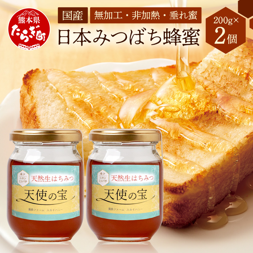 日本みつばち 蜂蜜「天使の宝」2個 セット 希少 ニホンミツバチ