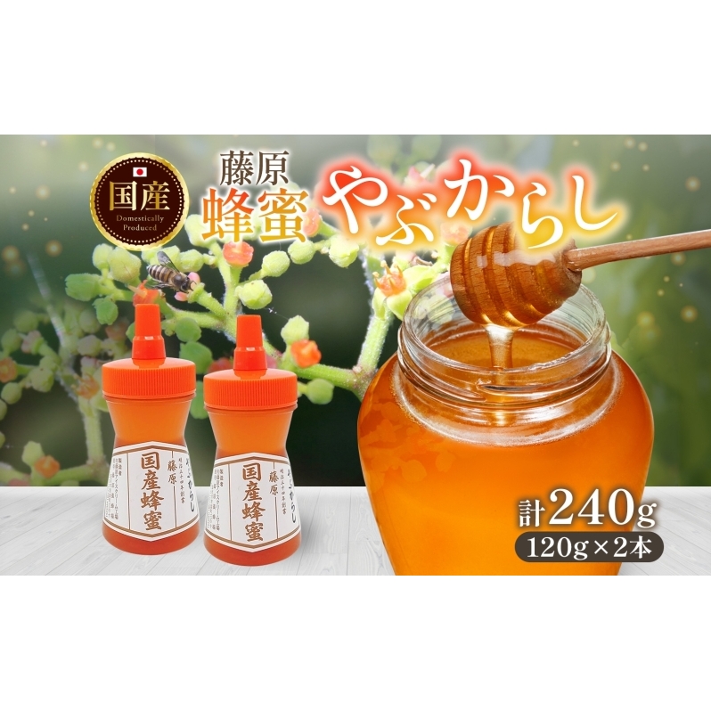 藤原国産蜂蜜 やぶからし 計240g はちみつ ヤブカラシ 国産 単花蜜 朝しぼり 完熟 ハチミツ パン 菓子 トースト ホットケーキ ヨーグルト 調味料 隠し味 お取り寄せ ポリ容器 常温 常備 送料無料 藤原養蜂場 岩手県 盛岡市