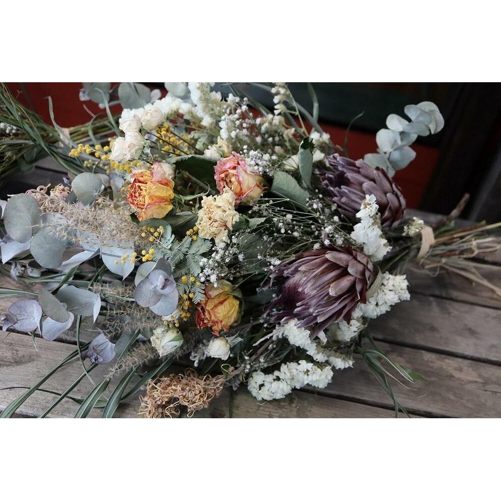 ドライフラワースワッグ ポンプレネル【田村フローリスト】 お花 ホワイトデー 母の日 敬老の日 壁飾り 店内 自宅 店舗 玄関 廊下 リビング インテリア ナチュラル 贈り物