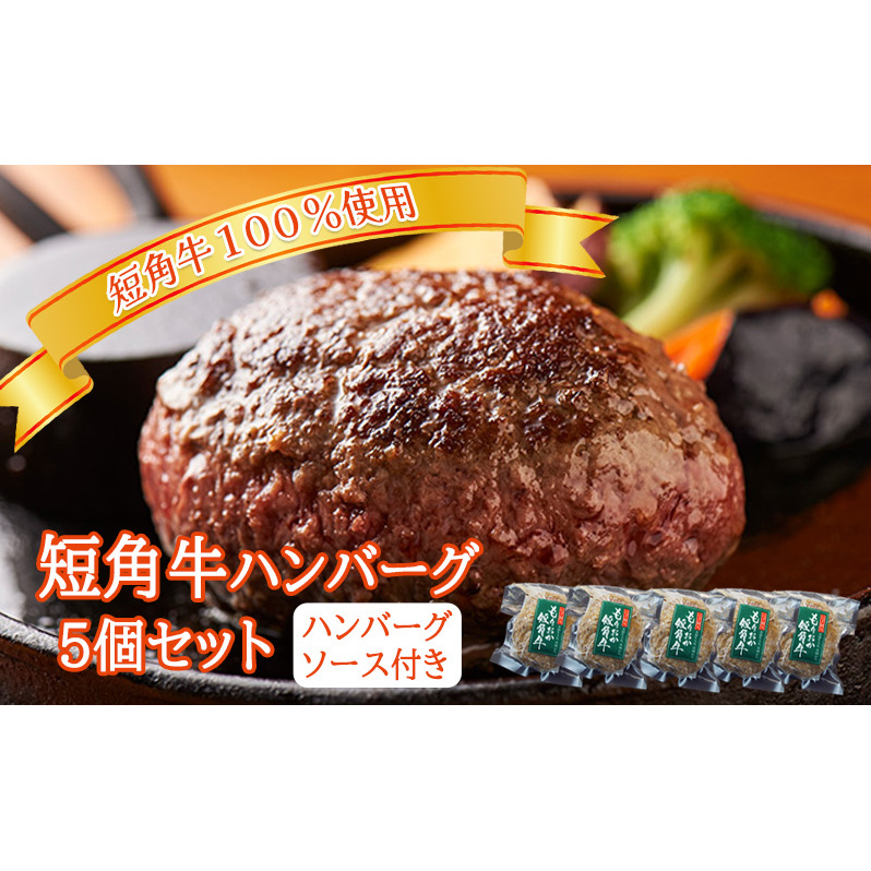 肉専門レストラン「パイオニアファーム」 短角牛100%使用! 短角牛焼き上げハンバーグ5個セット お肉 加工品 惣菜 冷凍 たれ 調味料