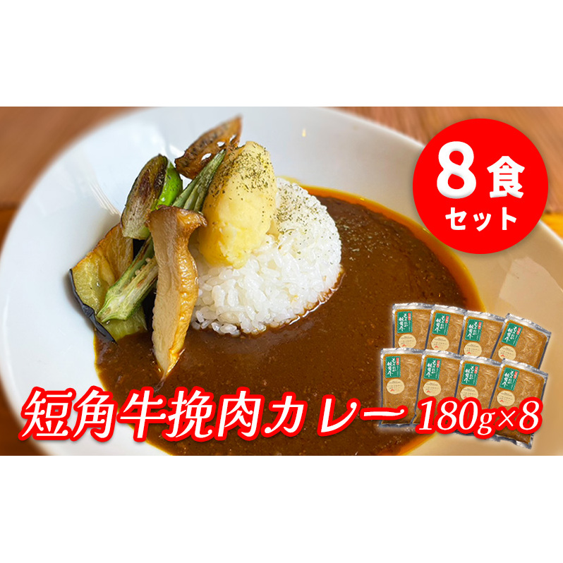肉専門レストラン「パイオニアファーム」 短角牛挽肉カレー8食セット お肉 牛肉 加工品 惣菜 冷凍